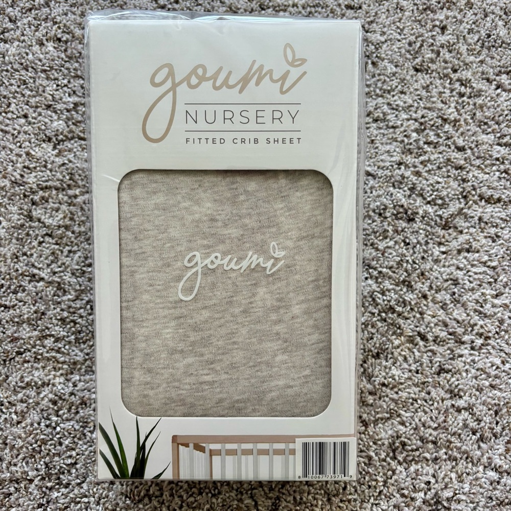 NIP Goumi Nursery Fitted Crib Sheet in Gray